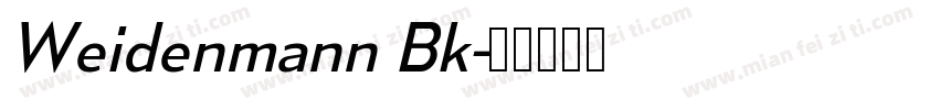 Weidenmann Bk字体转换